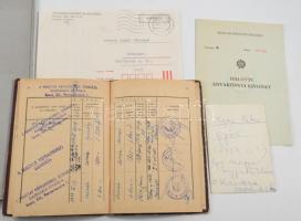 1969 Hegyi Péter (1909-1989) színész kitüntetési okirata + munkakönyve