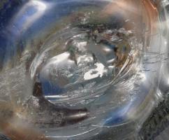 Muranói üveg kosár. Anyagában színezett, hibátlan m: 26 cm