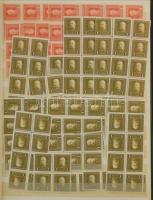 K.u.K. Feldpost + osztrák portó néhány féle bélyeg sok példányban 8 lapos A4 berakóban