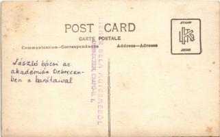 Debrecen, "László bácsi az Akadémián Debrecenben a barátaival" Liener Béla photo (fl)