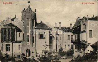 1908 Szabadka, Subotica; Raichl (Raichle) szecessziós palota. Sonnenfeld A. kiadása / Art Nouveau style palace (EK)