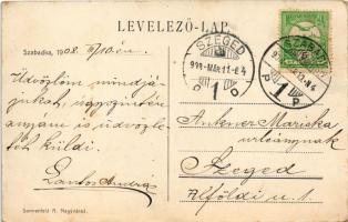 1908 Szabadka, Subotica; Raichl (Raichle) szecessziós palota. Sonnenfeld A. kiadása / Art Nouveau st...