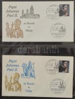 KOBRA 24 lapos levél berakó szép állapotban, benne kb. 90 db német FDC, alkalmi boríték