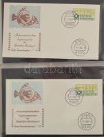 KOBRA 25 lapos levél berakó szép állapotban, benne kb. 90 db német FDC, alkalmi boríték