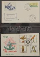 KOBRA 25 lapos levél berakó szép állapotban, benne kb. 90 db német FDC, alkalmi boríték