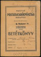 1951-1952 A Magyar Postatakarékpénztár betétkönyve