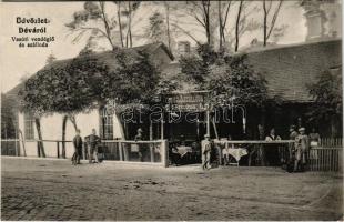1916 Déva, Vasúti vendéglő és szálloda. Laufer Vilmos kiadása / railway restaurant and hotel (EK)