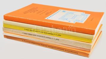 Dr. Simády Béla: A magyar díjjegyes postai nyomtatványok katalógusa és a hozzá kiadott 5 db pótlás. Teljes sorozat, jó állapotban.