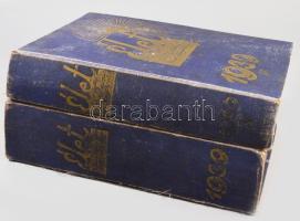 1939 Az Élet szépirodalmi képes folyóirat XXX évfolyama, két kötetbe bekötve. Szerk. Alszeghy Zsolt, kiadói aranyozott egészvászon kötésben, kopásokkal. 852 +1153 p.