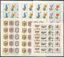 6 db Bélyegnap kisív, köztük hajtottak is, kisebb hibákkal