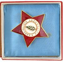 1974. "A Szocialista Kultúráért" zománcozott kitüntető jelvény, eredeti tokban T:AU