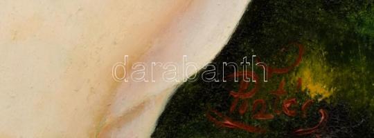 Pintér László (- ): Újszülött (lovak), olaj, farost, jelzett, szélén korábbi keretezésből fakadó kop...