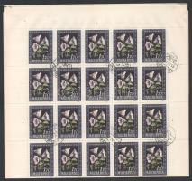 1950 2 db Virág 1,70Ft ívközéprészes hajtott teljes ív