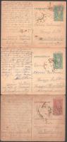 1943-1944 3 db díjjegyes lap az 5029. számú munkásszázadból