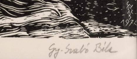 Gy. Szabó Béla (1905-1985): Öreg fa (olvashatatlan címmel), 1976. Fametszet, kézi levonat, papír, je...