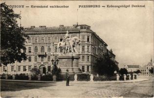 1915 Pozsony, Pressburg, Bratislava; Koronázási emlékmű (Mária Terézia szobor) / Krönungshügel Denkmal / coronation monument (EB)