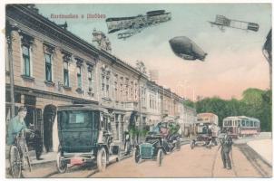 1916 Karánsebes, Caransebes; a jövőben montázs. B.J. Bp. 474. / in the future montage (EK)