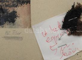 Szűcs Edit (1968): Jelmezterv (Pál Tibor színész). Vegyes technika, kollázs, papír. Jelzés nélkül. L...