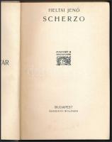 Heltai Jenő: Scherzo. Modern Magyar Könyvtár. Bp., [1910], Singer és Wolfner, 190+(2) p. Kiadói aran...