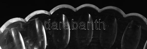 Murano királykék alapon multicolor színezésű váza. kétrétegű iparművész üveg, jelzés nélkül, hibátla...