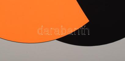 Fajó János (1937-2018): Ellipszis neon-narancs, 2005. Szitanyomat, papír, jelzett, művészpéldány A/E...