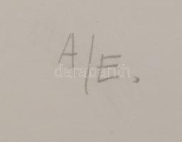 Fajó János (1937-2018): Ellipszis neon-narancs, 2005. Szitanyomat, papír, jelzett, művészpéldány A/E...