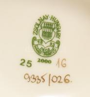 Zsolnay porcelán búzavirág mintás váza, kézzel festett, jelzett, hibátlan, m: 18 cm