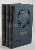 Magyar Remekírók sorozat 3 kötete: Tompa Mihály munkái. Sajtó alá rend. és bevezetéssel ellátta: Lévay József. IV. köt. Népregék. Virágregék.; Báró Eötvös József munkáiból. Sajtó alá rend. és bevezetéssel ellátta: Voinovich Géza. I. köt. Szépirodalmi művek.; Kisfaludy Sándor munkái. Sajtó alá rend. és bevezetéssel ellátta: Heinrich Gusztáv. II. köt. Regék. Bp., 1905, Franklin-Társulat. Kiadói aranyozott, szecessziós egészvászon sorozatkötés, Gottermayer-kötés, nagyrészt jó állapotban.