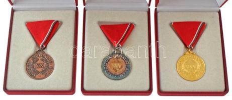 1995. "Tűzoltó Szolgálati Érem" 7xklf kitüntetés sor:
"X - 10 év után" bronzpat...