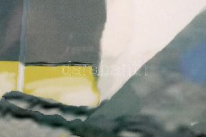 Lux Antal (1935-): Flug neu, 1997. Elektrográfia, papír, jelzett, számozott (13/1). Üvegezett, kissé...