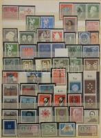 NSZK tétel, benne több száz bélyeg, 16 lapos A4-es berakóban