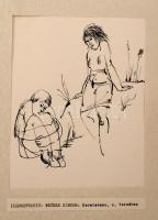 Rau Tibor (1934-2009): 3 db illusztráció Weöres Sándor Koratavasz c. verséhez. Tus, papír, jelzés né...