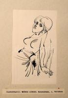 Rau Tibor (1934-2009): 3 db illusztráció Weöres Sándor Koratavasz c. verséhez. Tus, papír, jelzés né...