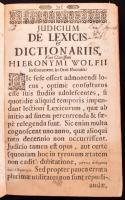 Szenci Molnár Albert: Dictionarium Ungarico-Latino-Germanicum. Pars II. Innumeris vocibus Ungaricis ...