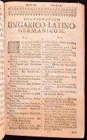 Szenci Molnár Albert: Dictionarium Ungarico-Latino-Germanicum. Pars II. Innumeris vocibus Ungaricis ...
