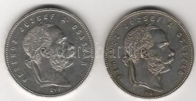 1869K.B.+ GY:F. 1Ft ezüst párban T:2 pici ph