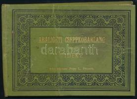 1896 Az abaligeti cseppkőbarlang és vidéke, fényképezte: Papp L. Pécs, 9 db képpel, Divald K. fia műintézetéből, néhol foltos lapok, kötéstáblán törésnyom