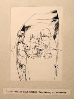 Rau Tibor (1934-2009): 5 db illusztráció Zelk Zoltán Teveháton c. verséhez. Tus, papír, jelzés nélkü...