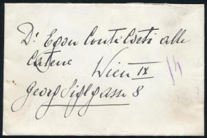 1926 Levél Bécsbe Koronás Madonna 3.000K és Pengő-fillér 8f vegyes bérmentesítéssel