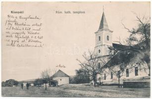 1917 Zsitvaapáti, Kisapáti, Knezics, Opatovce nad Zitavou, Zitavany; Római katolikus templom és iskola / Catholic church and school (EK)