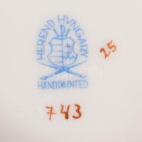 Herendi Rothschild mintás leveses csésze. Jelzett, hibátlan, d: 13,5 cm