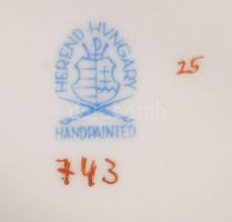 Herendi Rothschild mintás leveses csésze. Jelzett, hibátlan, d: 13,5 cm