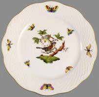 Herendi Rothschild mintás egyszemélyes reggeliző szett, csésze alátéttel és desszertes tányér. Jelze...