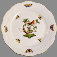 Herendi Rothschild mintás egyszemélyes reggeliző szett, csésze alátéttel és desszertes tányér. Jelze...