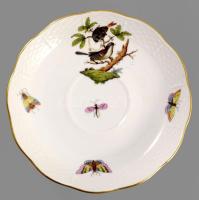 Herendi Rothschild mintás egyszemélyes reggeliző szett, csésze alátéttel és desszertes tányér. Jelze...