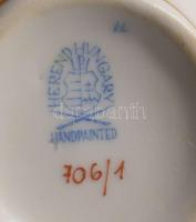 Herendi Rothschild mintás egyszemélyes reggeliző szett, csésze alátéttel és desszertes tányér. Jelze...