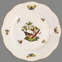 Herendi Rothschild mintás egyszemélyes reggeliző szett, csésze alátéttel és desszertes tányér. Jelze...