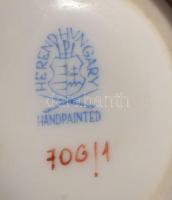 Herendi Rothschild mintás egyszemélyes reggeliző szett, csésze alátéttel és desszertes tányér. Jelze...