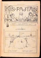 1913 A Kis Pajtás c. ifjúsági lap. VII-VIII. évfolyam számai (nem teljes) Korabeli sérült félvászon kötésben