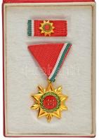 1970. "Felszabadulási Jubileumi Emlékérem" aranyozott, műgyantás bronz kitüntetés mellszalagon, miniatűrrel szalagsávon, eredeti tokban T:AU NMK 712.